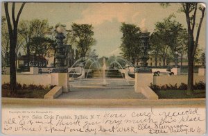 Gales Circle Fountain Buffalo NY Postcard 1905 Rotograph Co. Lithograph H82
