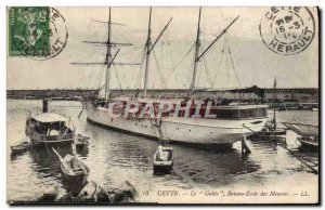Old Postcard Boat Sailboat This boat Gabes The Mosses of School