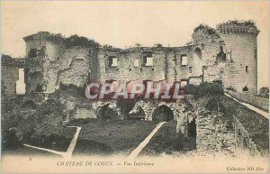 Postcard Old Chateau of Coucy View Interieure