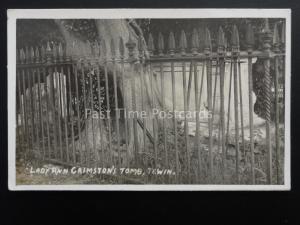 Hertfordshire TEWIN Lady Anne Grimston's Tomb - Old RP Postcard