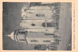 San Pedro Sula Honduras Iglesia Evangelica Church Vintage Postcard AA61302 