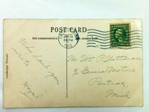 Vintage Postcard 1913 My Address is Still Detroit. Have you Forgotten it? MI