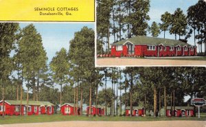 Linen Postcard Seminole Cottages in Donalsonville, Georgia~129648