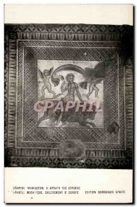 Old Postcard Sparta Mosaic Removal of Europe