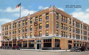 New Grand Hotel Billings Montana 1941 linen postcard