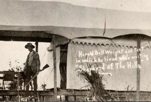 RPPC Harold Bell Wright Gun In Tent Shepherd Of The Hills MO Real Photo Postcard