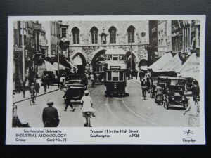 Southampton TRAMCAR 11 in HIGH STREET c1926 RP Postcard by Pamlin Repro Card 11