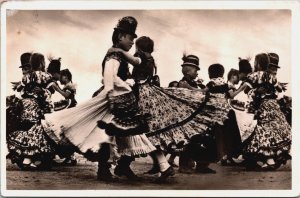 Hungary Matyo Children Dancing Czardas Gypsy Dance RPPC C105