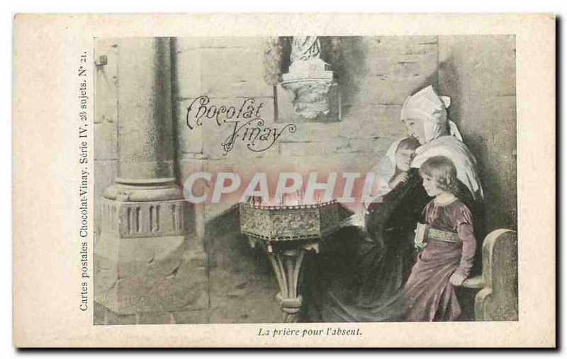 Old Postcard Chocolate Vinay The prayer for the absent