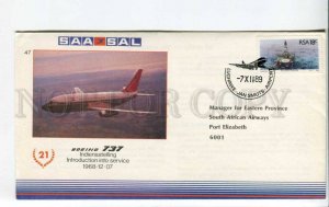 293798 SOUTH AFRICA 1989 Boeing 737 airmail   Lughawe Jan Smuts airport 