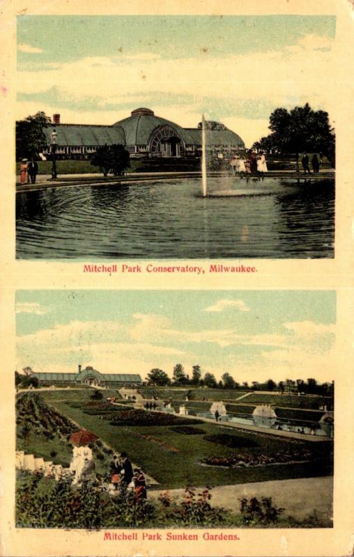 Wisconsin Milwaukee Mitchell Park Conservatory & Sunken Gardens 1909