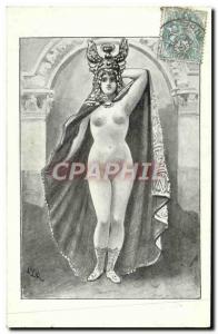 Postcard Old Woman Nude Erotic