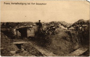 CPA Franz. Vorbefestigung bei Fort Douaumont (1036982)