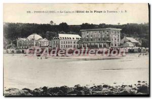 Old Postcard Perros-Guirec casino Htel the Beach