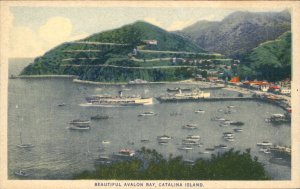 Catalina Island California Avalon Bay Ships Boats c1900-20s Vintage Postcard