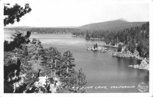 BIG BEAR LAKE, CA Bird's Eye View RPPC California ca 1930s Frashers Postcard