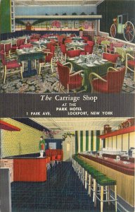 Postcard 1940s New York Lockport The Carriage Shop Park Hotel NY24-997