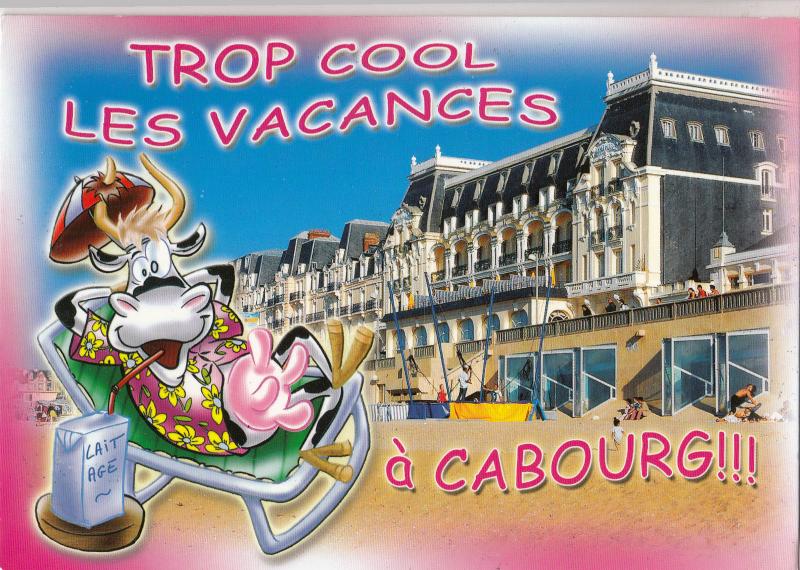 BF14796 cow vaches comics cabourg trop cool les vacances france front/back image