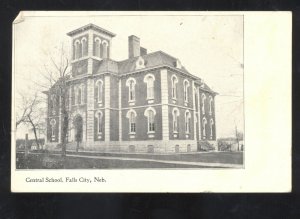 FALLS CITY NEBRASKA CENTRAL SCHOOL VINTAGE POSTCARD THOMAS LINCOLN NEBR.