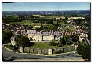 Postcard Modern Pompadour View Aerienne Du Chateau