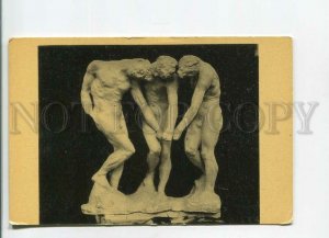 482217 Auguste RODIN Three Shadows NUDE Men Vintage postcard