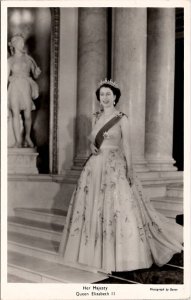 Princess Elizabeth II RPPC on Marble Steps Postcard Z7