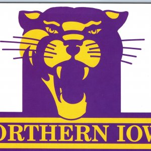 c1980s Cedar Falls IA University of Northern Iowa Panther Mascot 4x6 Postcard M2