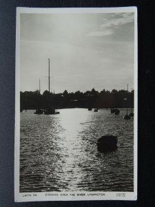 Hampshire LYMINGTON Evening by the River - Old RP Postcard by Frith