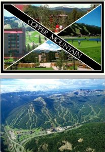 2~4X6 Postcards  Copper Mountain, CO Colorado  CONDOS~GOLF COURSE & AERIAL VIEW