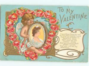 Divided-Back BEAUTIFUL ANGEL SCENE Great Postcard AA9997