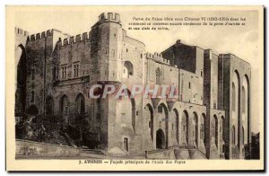 Old Postcard Avignon Facade Prinicipale the Palais des Papes