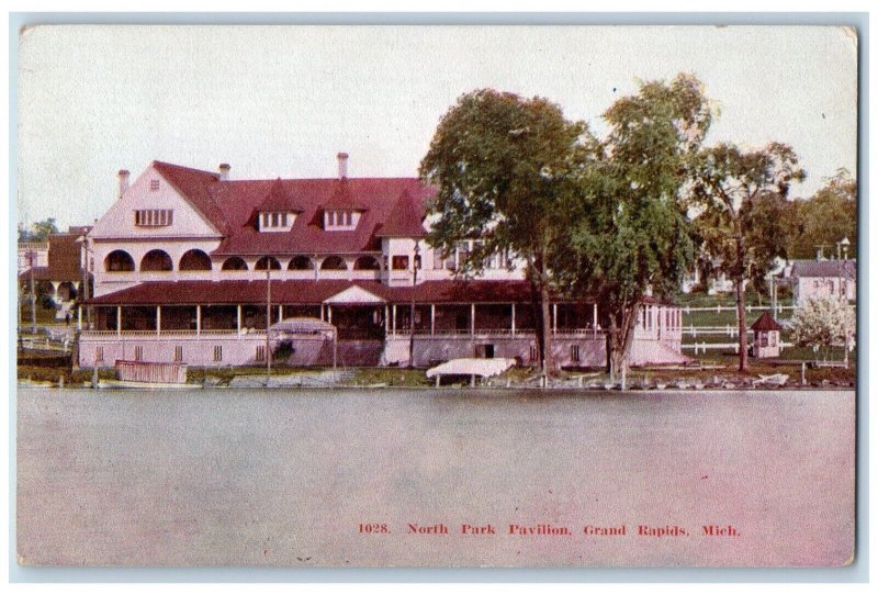1909 North Park Pavilion Grand Rapids Michigan MI Antique Posted Postcard 