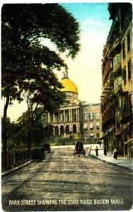 BOSTON MA - Park Street showing State House