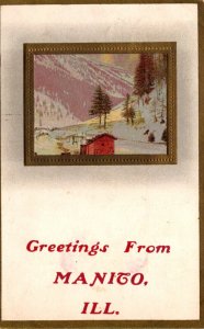 Illinois Greetings From Manito 1911