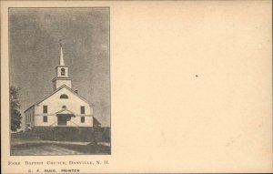 DANVILLE NH Free Baptist Church c1905 Postcard