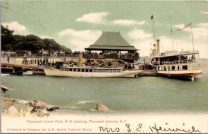 Postcard Thousand Island Park, S.B. Boat Landing in Thousand Islands, New York