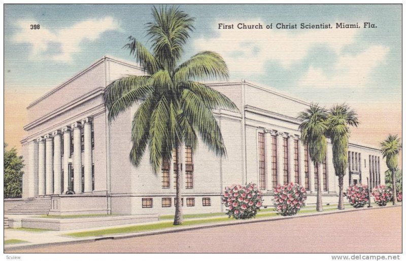 Exterior, First Church of Christ Scientist,Miami,Florida,30-40s