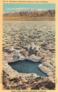 Linen Postcard Salt Pool in Devil's Golf Course, Telescope Peak Death Valley CA