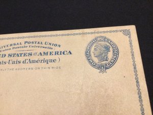 United States of American 1879  PC3 unused postal card  Ref 59096  