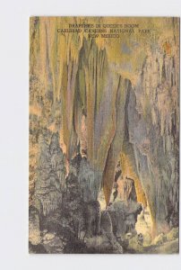 VINTAGE POSTCARD NATIONAL STATE PARK CARLSBAD CAVERNS DRAPERIES IN QUEENS ROOM