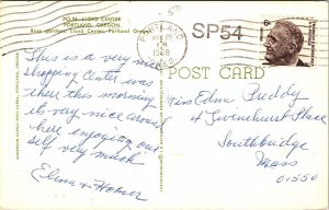 Rose Gardens Lloyd Center Portland Oregon OR People Visiting Postcard Note WOB 