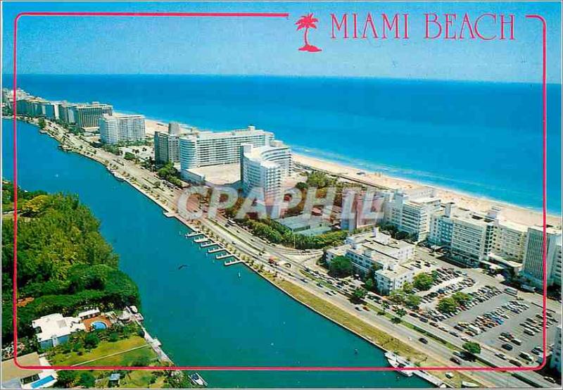 Modern Postcard Miami beach looking Northeast