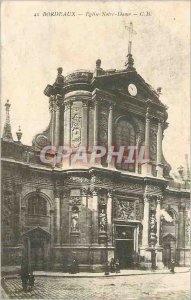 Postcard Old Bordeaux Eglise Notre Dame