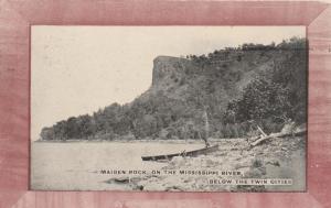 Maiden Rock on Mississippi River - below Twin Cities MN, Minnesota - DB