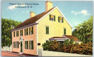 Postcard - Thomas Bailey Aldrich House - Portsmouth, New Hampshire