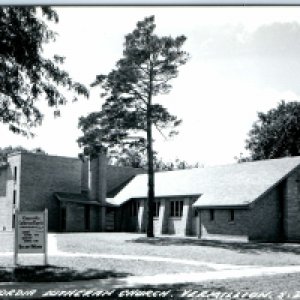 c1950s Vermillion, SD RPPC Concordia Lutheran Church John Hubertz Pastor PC A113