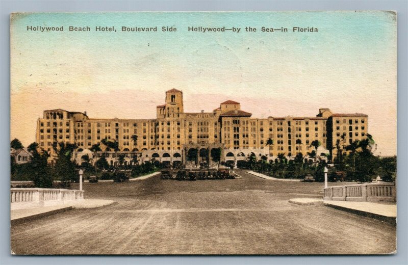 HOLLYWOOD FL BEACH HOTEL ANTIQUE POSTCARD
