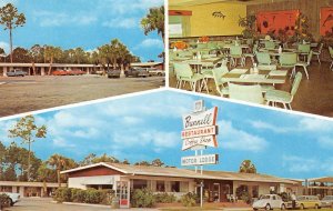 Bunnell Restaurant & Motor Lodge Florida Roadside c1960s Rare Vintage Postcard