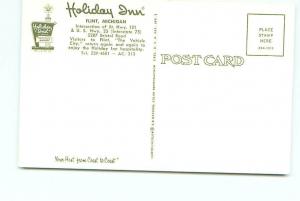 Postcard Michigan Flint Holiday Inn Vehical City 1950's Free Shipping# 2518A