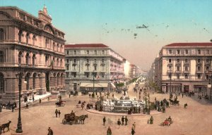 Vintage Postcard 1910's View of Napoli Corso Re d'Italia Naples Italy IT